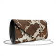 thumbnail image 2 of Xixirimido Evening Clutch Purses for Women Leather Clutch Handbags for Formal Wedding Party Prom Crossbody Shoulder Envelope Bag, Cow Print Brown, 2 of 7