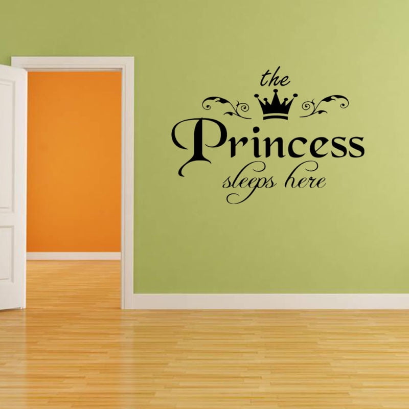 Sleeps Here Wall Sticker Removable Peel and Stick Wall Decal for