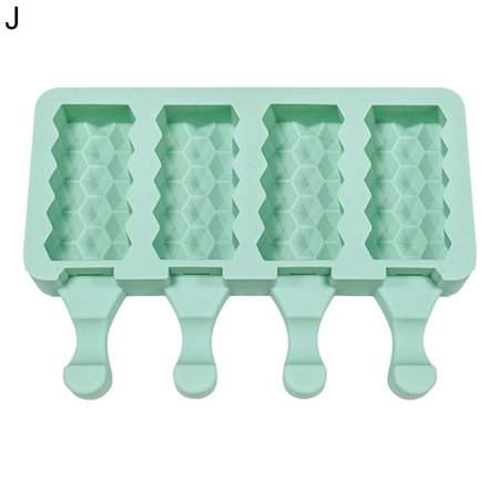 

Hadanceo Silicone Mold Three-dimensional 4 Cavities Easy Clean Jelly Ice-lolly Mold DIY Chic Household Supplies