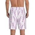 thumbnail image 4 of Lsque Lavender Flowers Mens Sleep Pajama Shorts,Short Pajama Pants, Cotton Ultra-Soft Knit-X-Large, 4 of 9