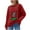 Red, variant on Karight Ugly Christmas Sweaters for Women, Santa Graphic Crewneck Long Sleeves Knit Pullover Tops Soft Warm Sweatshirts