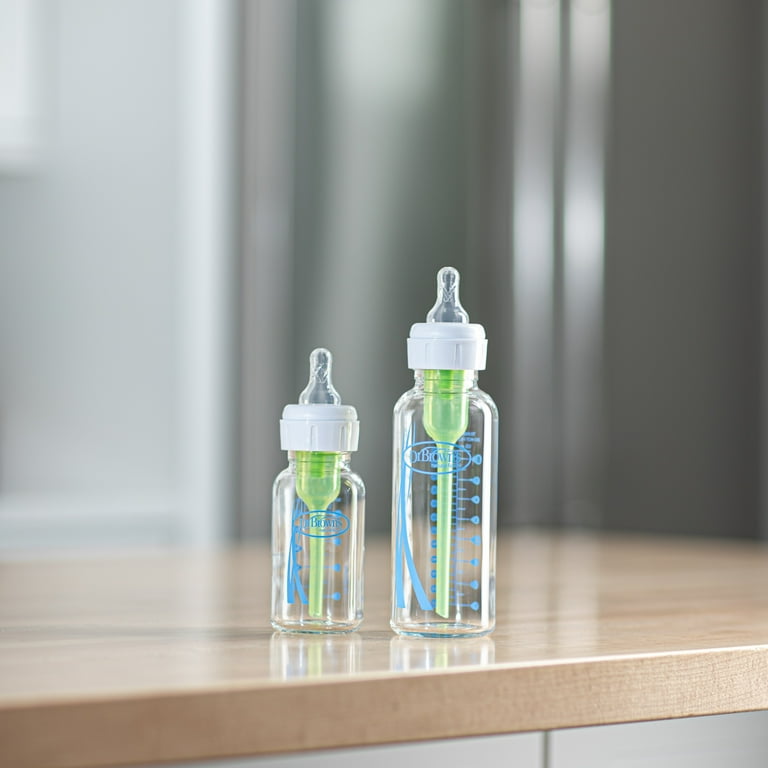 Dr. Brown's Anti-Colic Options+ Narrow Glass Baby Bottle, 4