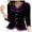 Purple, variant on Luxalzxs Womens Fall Winter Velvet Long Sleeve Button Down Casual T-Shirt Vintage V-Neck Velour Tunic Tops Work Blouses