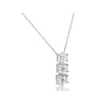 thumbnail image 2 of 1/2 Ct 3-Stone Diamond Pendant Necklace 14k White Gold Chain, 2 of 3