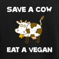 thumbnail image 3 of CafePress - Save Cow Vegan Pajamas - Women's Short Sleeve Print T-Shirt and Pants Dark Cotton Pajama Set, 3 of 7