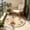 B, variant on Boho Woven Round Floral Rug, Natural Jute Handmade Floor Mat Non-Slip Backing Breathable Soft Carpet Cottage Core Decor for Living Room Bedroom Bedside Coffee Table 24" A