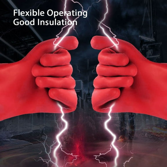 10000V Insulated Electrical Gloves, Rubber, Waterproof, Cut  Piercing Resistant for Safe Maintenance