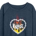 thumbnail image 3 of Bratz - Flame Logo - Chain Link Heart - Women's Lightweight French Terry Long Sleeve Shirt, 3 of 5