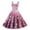 Vermilion, variant on Elegant Valentines Dress for Women Sleeveless Round Neck A-Line Heart Print Party Dresses Hot Pink M