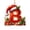 B, variant on LEFXSMR Christmas Letter Ornaments, Red Initial Ornaments with Santa Hat Gift, Letters Christmas Decorations for Christmas Tree Party Supplies, D