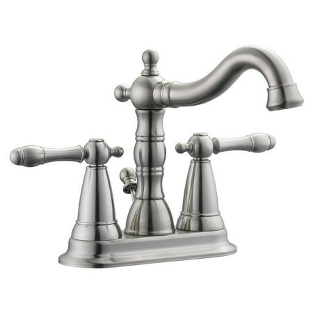 Design Magellan Centerset - Design House 523290 Oakmont Centerset Dual Handle Bathroom Faucet, Satin Nickel
