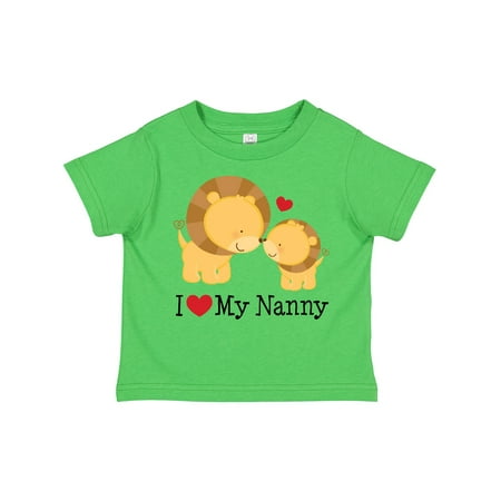 

Inktastic I Love My Nanny Gift Toddler Boy or Toddler Girl T-Shirt