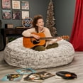 thumbnail image 6 of Jaxx 6 Foot Cocoon - Large Bean Bag Chair for Adults, Premium Luxe Faux Fur - Silver Fox, 6 of 8