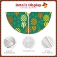 thumbnail image 3 of Fuzoiu Pineapples1 Print Christmas Tree Skirt,Xmas Christmas Decorations,Xmas Tree Mat for Farmhouse Holiday New Years Home Party Decor Tree Rugs-36", 3 of 6