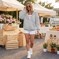 thumbnail image 4 of 2026 Zip Up Hoodies for Women Fall Winter Casual Sweatshirts Zipper Oversized Lightweight Cute Jackets with Pockets M, 4 of 6