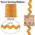 thumbnail image 6 of 16.4Yds/15m Metallic RIC Rac Trim Ribbons 1/4 Inch Sparkly Orange Wave Bending Fringe Trim Ribbons Woven Braided Fabric Zig Zag Ribbon for DIY Sewing Crafts Dress Christmas Gift Wrapping, 6 of 9