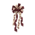 thumbnail image 1 of Large Lattice Sequin Ribbon Bow Christmas Decoration Scene Layout Christmas Tree Top Bow, 1 of 12