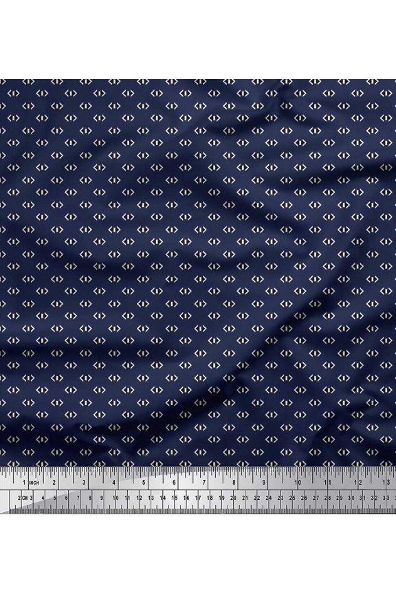 Poly Georgette Fabric Two Sided Arrow Shirting Decor Fabric Printed Yard 42 Inch Wide