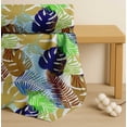 thumbnail image 4 of Soimoi Orange Cotton Poplin Fabric Tropical Leaves Printed Fabric 1 Yard 42 Inch Wide, 4 of 7