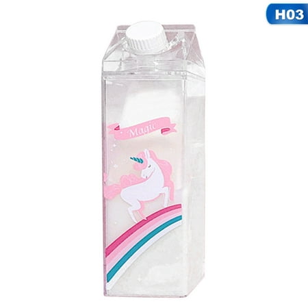 KABOER Cuddly Unicorn Coffee Milk Bottle Water Bottle Clear Bottle Summer (Best Bottled Water For Coffee)