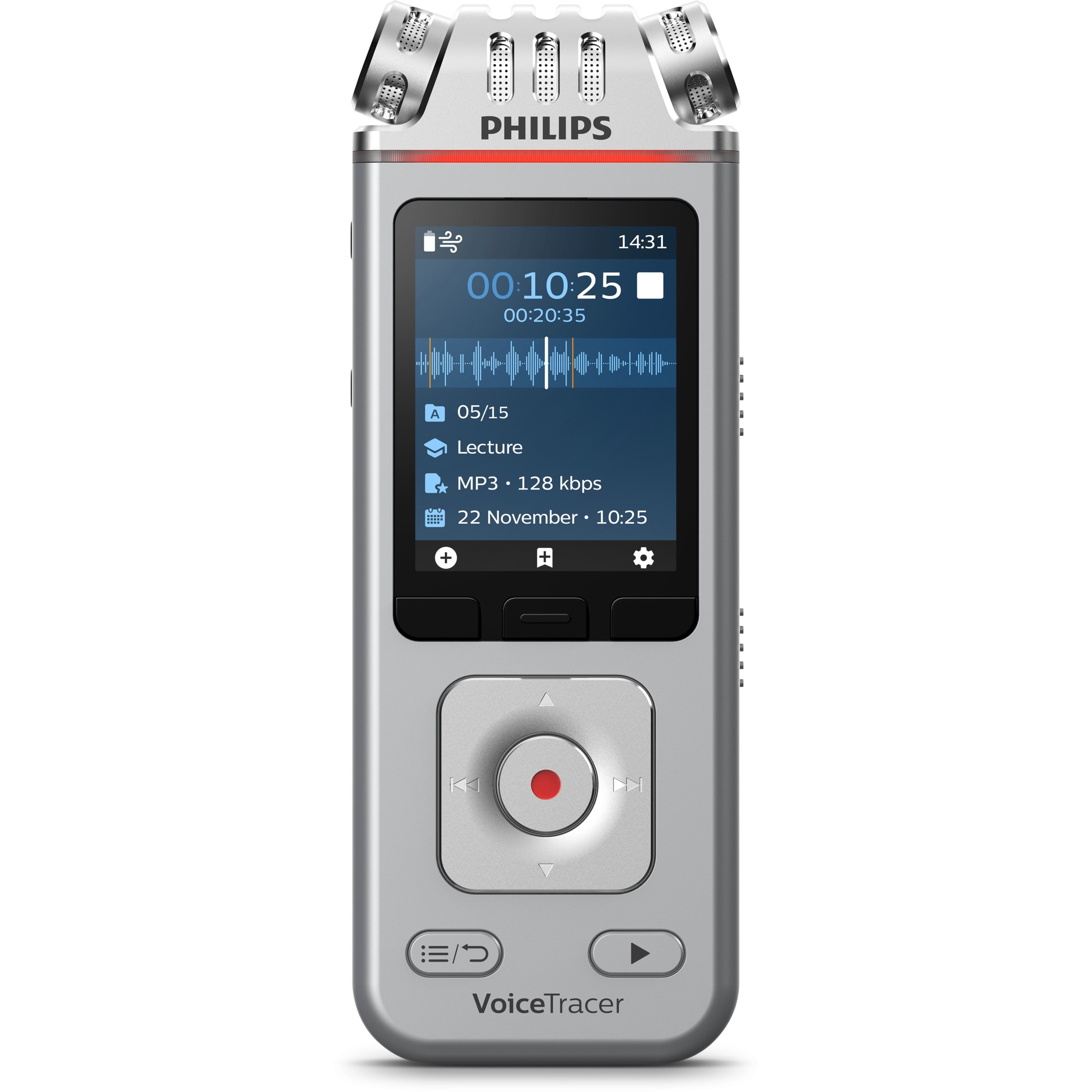 Privileged Mystery gallop Philips 8GB dgtal Voice Recorder with Volume Control, Silver, DVT4110 -  Walmart.com