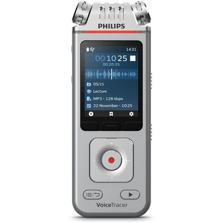 UPC: 0855971006472 | Philips 8GB dgtal Voice Recorder with Volume Control  Silver  DVT4110