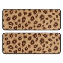 Kitchen Rugs Sets Of 2,Leopard Pattern Anti Fatigue Kitchen Mat Rugs Non Slip Washable,Decorative Kitchen Floor Mats for Kitchen,Sink,Laundry,17"x47" 17"x47"