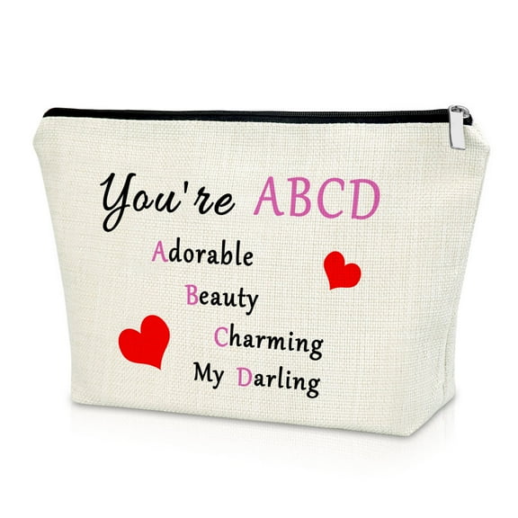 Anniversary Gift for Wife Mom Birthday Makeup Bag Gift for Women Her Girls Sister Valenyines Day Gift for Girlfriend from Boyfriend Inspirational Christmas Gift for Friends Wedding Cosmetic Bag Gift