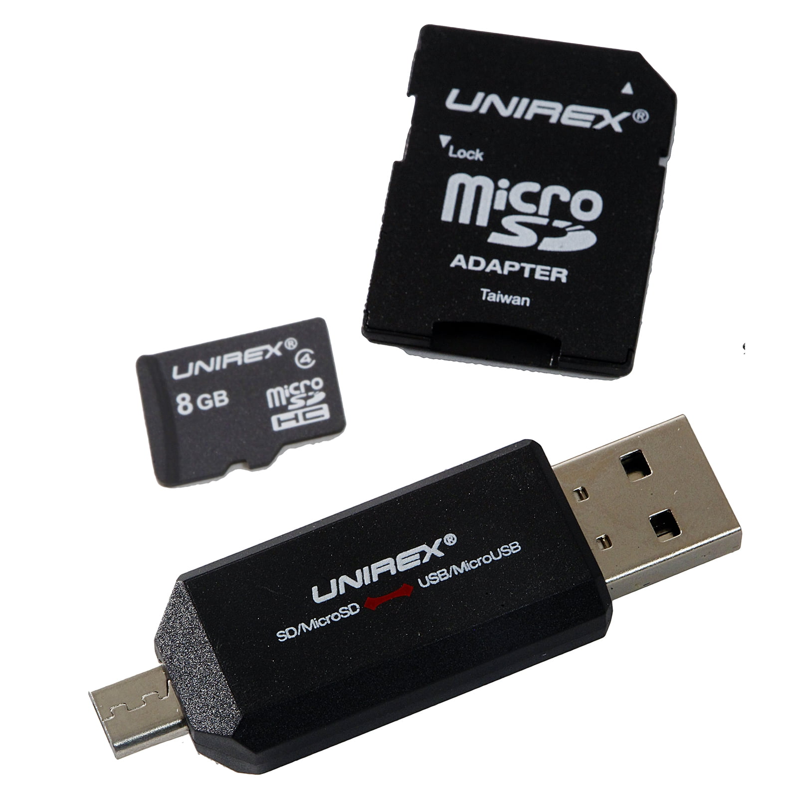 MicroSD 8GB Class 6 w/SD Adapter 4 in 1 Adapter