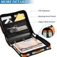thumbnail image 3 of FORMRS Zipper Binder with Shoulder Strap 2-inch Ring 500 Sheet Capacity File Bag, Stripes and Circle, 3 of 5