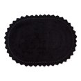 thumbnail image 1 of Alfombra de baño DII Crochet Collection reversible, pequeña, ovalada, negra, 1 of 8