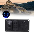 thumbnail image 3 of Car Switch Panel, Multi Purpose Easily Install Car  Protection Level IP65 -25 degrees Celsius -80 degrees Celsius  Dual USB  for Ships for Buses for RVs, 3 of 7