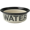 PetRageous Pooch Basics Water Bowl, 2 Cups, Black and White
