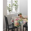 thumbnail image 4 of Spring Easter Suqare Tablecloth - 60 x 60 Inch, Pink Tulip Flowers Bunny Floral Rustic Waterproof & StainResistant Tablecloth, Washable Oil-proof Table Cover for Dining/Party/Wedding/Camping/Buffet, 4 of 9