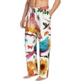 thumbnail image 2 of Fotbe Men'S Flowers Birds And Butterfliesclassic Pajama Pants With Elastic Waist And Drawstring Pockets，Pajama Pants Mens Lounge Pants Super Soft, 2 of 9