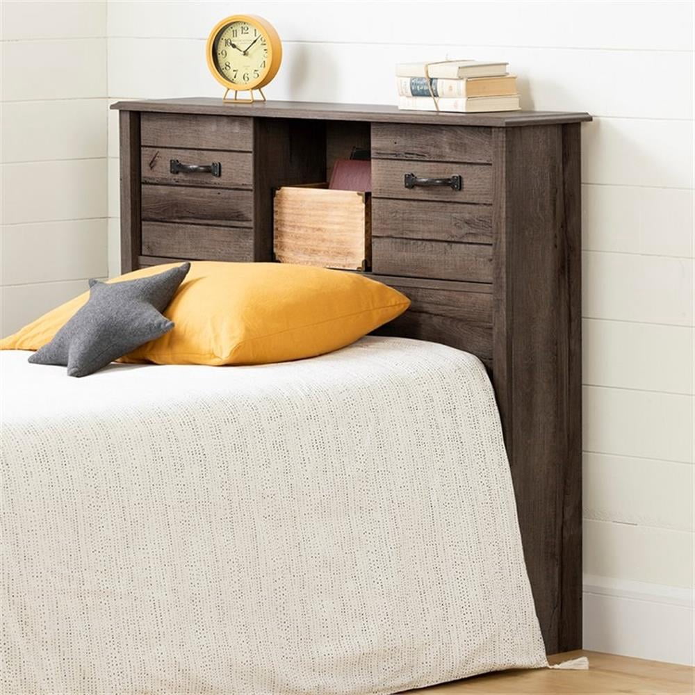 Pemberley Row Laminated Particleboard Fall Oak Bookcase Headboard Rectangular 40.2" Unassembled