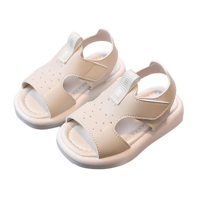 Beige Children'S Comfortable Sandals With Soft Sole And Anti-Slip Base, Perfect For Outdoor Play And Daily Use, With Flexible And Lightweight Construction