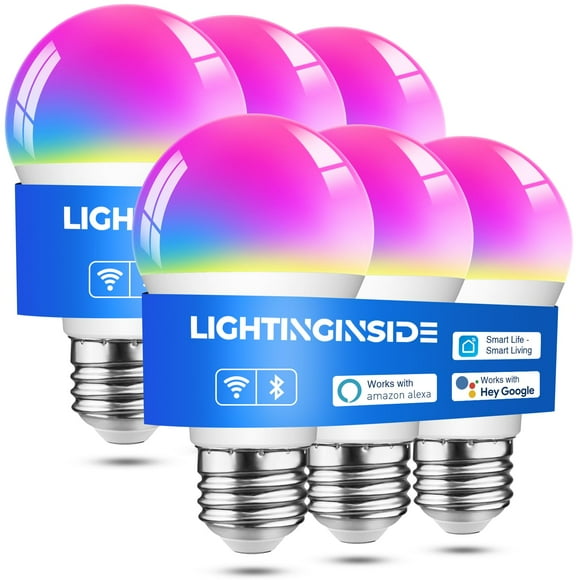 Paquete de 6 bombillas inteligentes Lightinginside, WiFi Alexa/Google