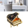 thumbnail image 1 of Jewlery Storage Box, Trinket Box Black Style Piano Shape Attractive Decorative Alloy Material  for Bathroom, 1 of 7
