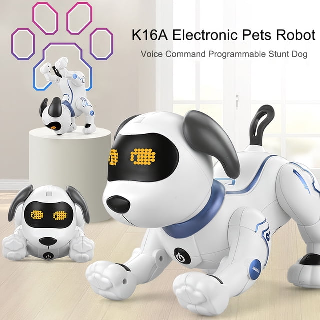 Range de Perros Inteligentes 5m Control de rango ROTOTO INFRARROJO MUSICA DINÁMICA ROBOT DE BAILE DOG WHITE