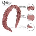 thumbnail image 2 of Motique Accessories Scrunch Headband - 1 Inch Mauve Velvet Headband for Women and Girls, 2 of 5
