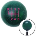 thumbnail image 1 of American Shifter  Pink Shift Pattern 20n Green Metal Flake Shift Knob with M16 x 1.5 Insert Shifter, 1 of 1