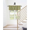 thumbnail image 5 of Kitchen Valances for Window, Farm Sunflowers on Green Light Filtering Rod Pocket Valance Curtain, Watercolor Country Floral Short Curtains Window Topper for Bedroom 54x18in, 5 of 8