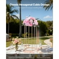 thumbnail image 2 of VEVOR Wedding Flower Stand, 10PCS 23.62-inch Column Flower Stand, Floral Stands with Acrylic Laminate, Hexagonal Cubic Floral Display Rack for Wedding, Party, Birthday, Home, 2 of 9
