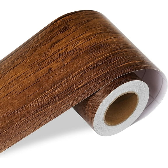 Wallpaper Border Home Ceiling Self Adhesive Brown Waterproof Wallpaper Border Door Kitche Frame Decoration for Bathroom Living Room Kitchen Wall 3.9inch by 5meters