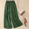 thumbnail image 2 of Patlollav Womens Linen Cropped Pants Plus Size Casual Comfortable Capris Trousers Elastic Waist Pants, 2 of 6
