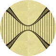 thumbnail image 1 of Ahgly Company Tapis d'Intérieur Lavables en Machine, Ronds, Transitionnels, Jaune Soleil, 7' Ronds, 1 of 7