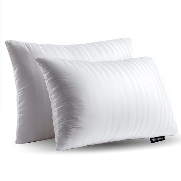 Paquete de 2 almohadas Beautyrest con plumas de ganso tamaño king, 51 x 91 cm