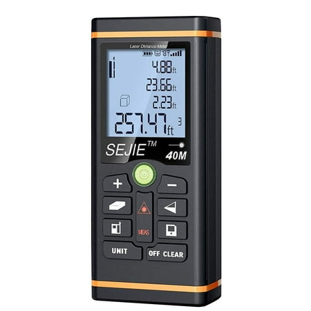 

LCD Distance Meter Indoor Outdoor Distance Measuring Tool Digital Range Handheld Diastimeter 40m