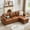 Brown, variant on AODAILIHB 88" W Faux Leather 3-Seat Sofa, Modern Tufted Comfy Office Small Couch w/USB Charging Ports and Wide Arms, Black